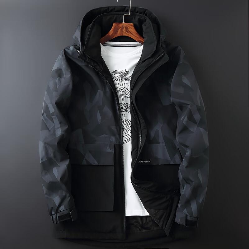 

Мужская куртка большого размера камуфляжная с капюшоном, утепленная, на флисовой подкладке 8XL