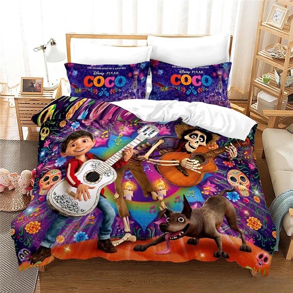 

Cartoon Coco Bedding Set For Boys Single Twin Size Duvet Cover Comforter Covers Sets Teen Bedspreads EU Single(135*200cm)3pcs