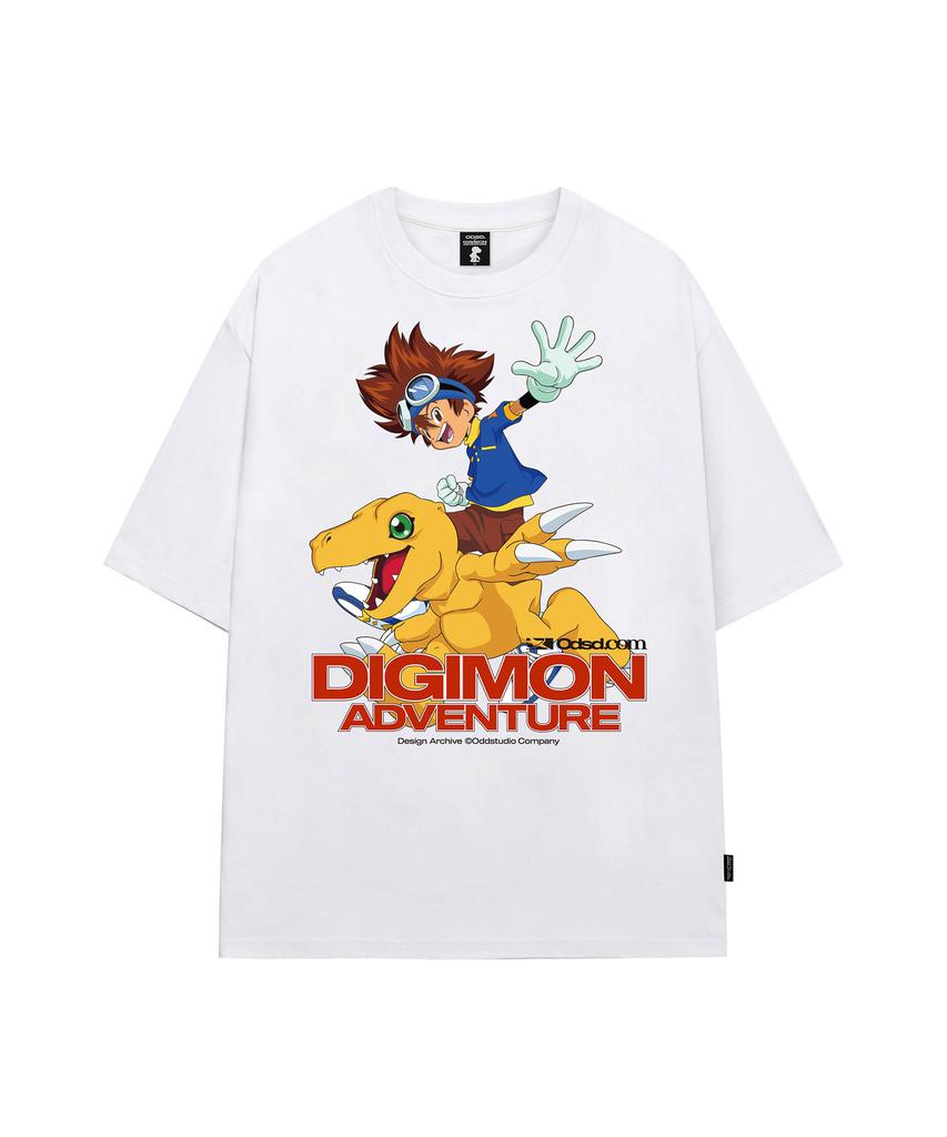 ODDSTUDIO [Digimon Adventure] Taichi & Agumon Overfit T-Shirt - 2 Colors
