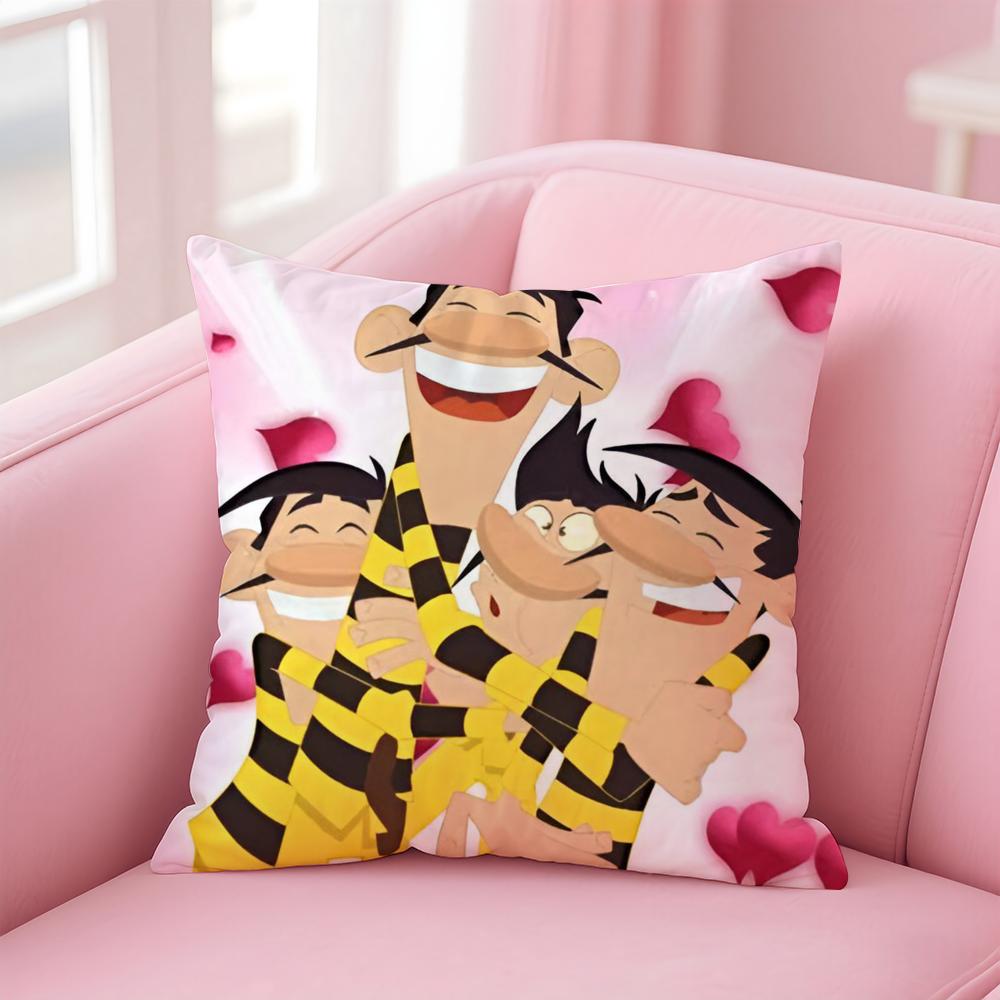 

Classic Anime The DDaltons Cushion Cover Pillowcase Short Plush Invisible zipper Room Sofa Cushion Cover 30X30cm
