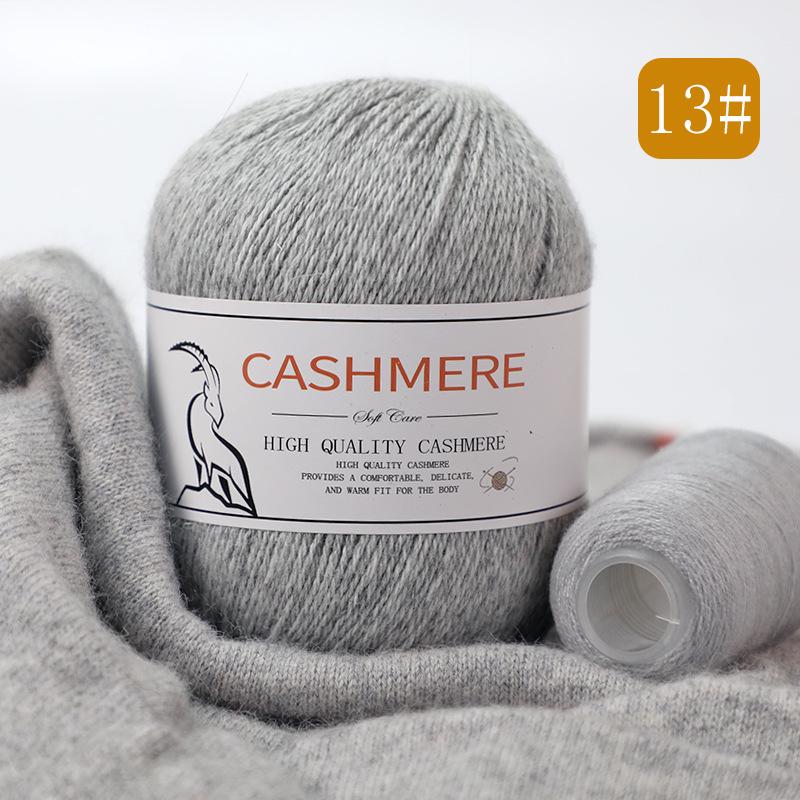 Alashan Cashmere Yarn: 6+6 Goat, Mink Blend, Medium-Thick Hand-Knitting Yarn for Scarves