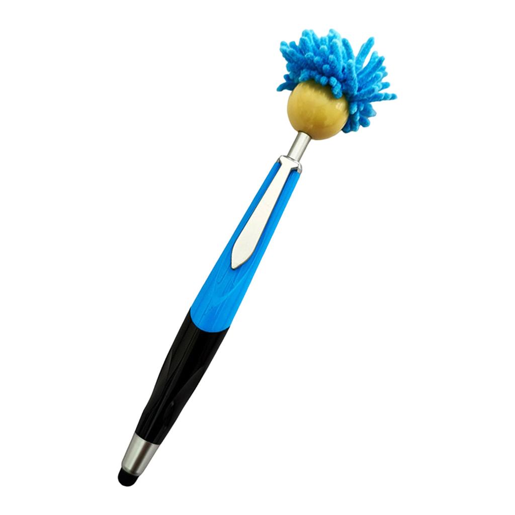 3ml Nová kuličková tužka s hlavou mopu, Plyšová a roztomilá kreslená zatahovací kuličková tužka, Přenosná tužka, Vhodná pro , Dekoraci domácnosti a Dárky.