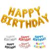 Lausatek Happy Birthday Letter Balloon Aluminum Balloon Gold Ribbon Decoration