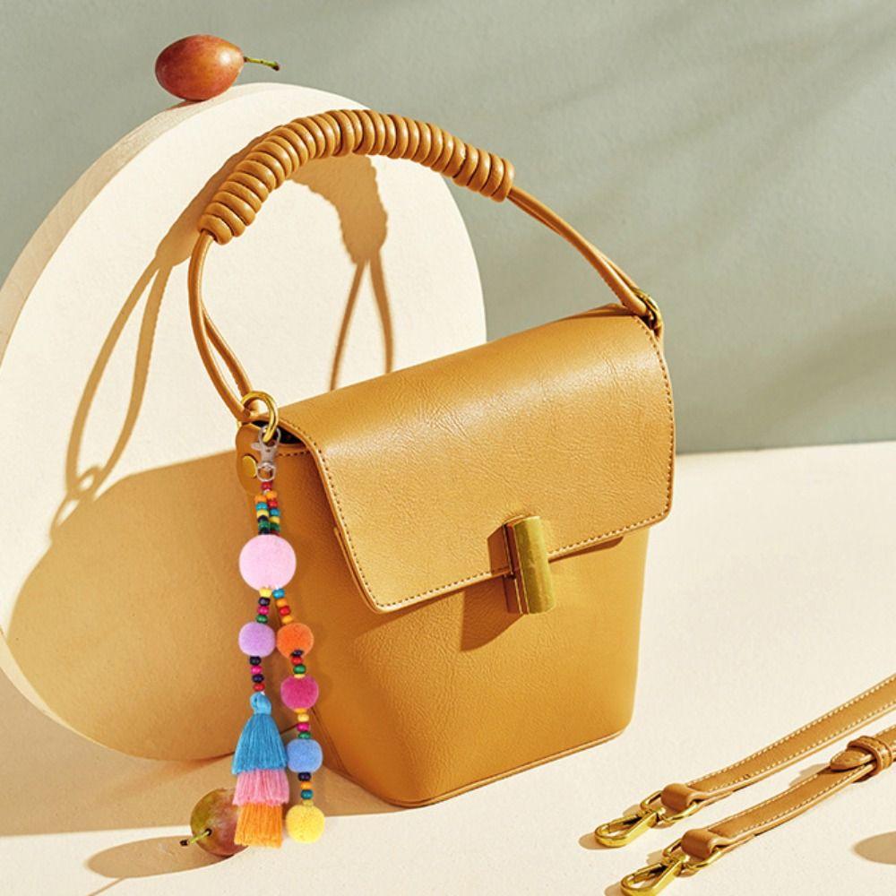 Colorful Boho Style Keychain Tassel Boho Style Keyring  Jewelry Gift