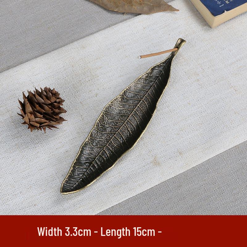 Zen Style Lotus Alloy Incense Holder and Burner - Chinese Ornament with Three Treasures Gourd Design