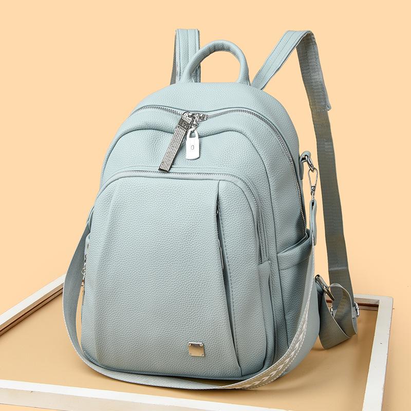 2024 New Women's Soft Leather Backpack: Versatile, Fashionable, Large Capacity Casual School and Travel Shoulder Bag