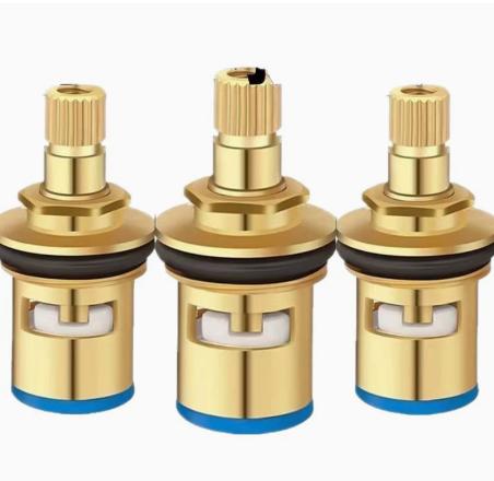 Universal Brass Faucet Cartridge 4 Minute Quick Open Valve Core Replacement with Screw Compatible for Standard Water Taps Durable Plumbing Part One Size