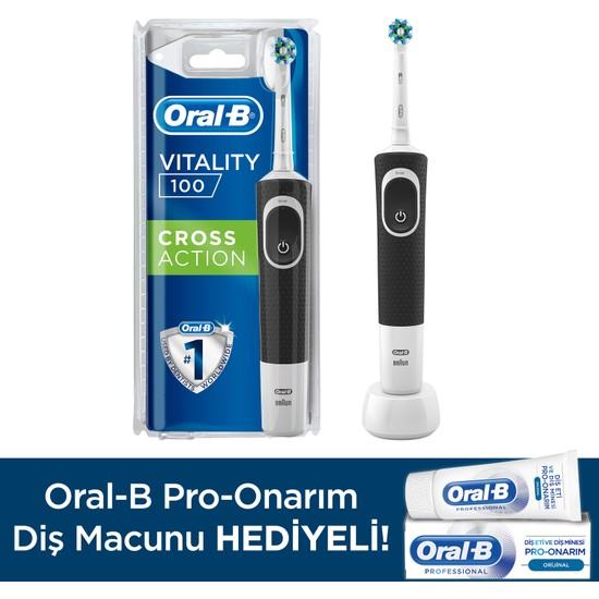 

Oral-B D100 Cordless Toothbrush Cross Action Black + Pro Repair Toothpaste 50 мл