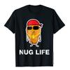 Funny Nugget Life Gangsta Sunglasses Bandana Gold Chain T-Shirt