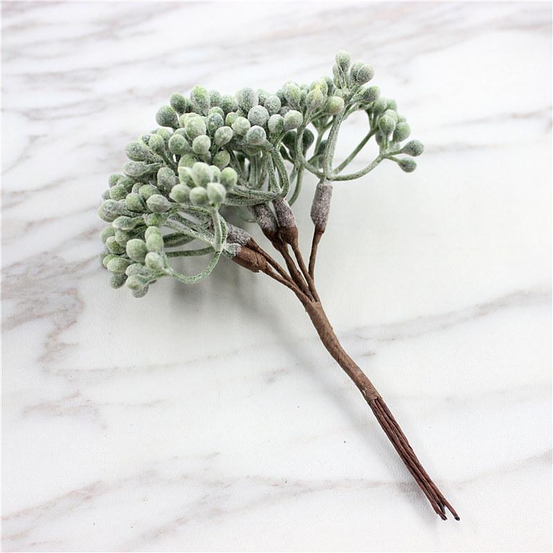 Fake Branches Simulati Leaf Wedding Props Home Artificial Landscaping Pine Needle Berry Hang Frost Flower Tree Branches Leaves
