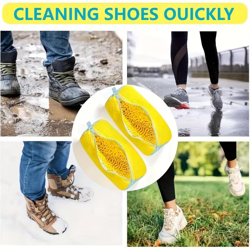 Zipper Shoe Laundry Washing Bag, Thick Protective Pocket for Daily Sneakers Cleaning Use