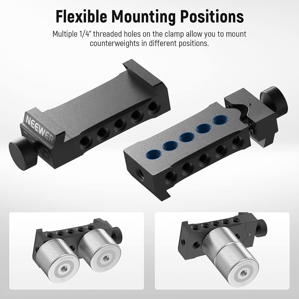Neewer Gimbal Counterweight Clamp Kit Compatible with DJI Ronin RS3 Pro/RS3/RS2/RSC2/ZHIYUN Crane 2S/3S/Weebill S/Moza Air 2/AirCross 2 - For Balancin