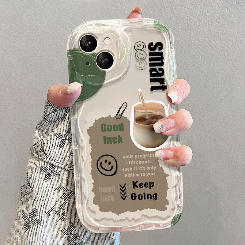Retro English coffee is suitable for Apple 16promax mobile phone case 12 European and American iphone14 Japanese and Korean 13 new 15