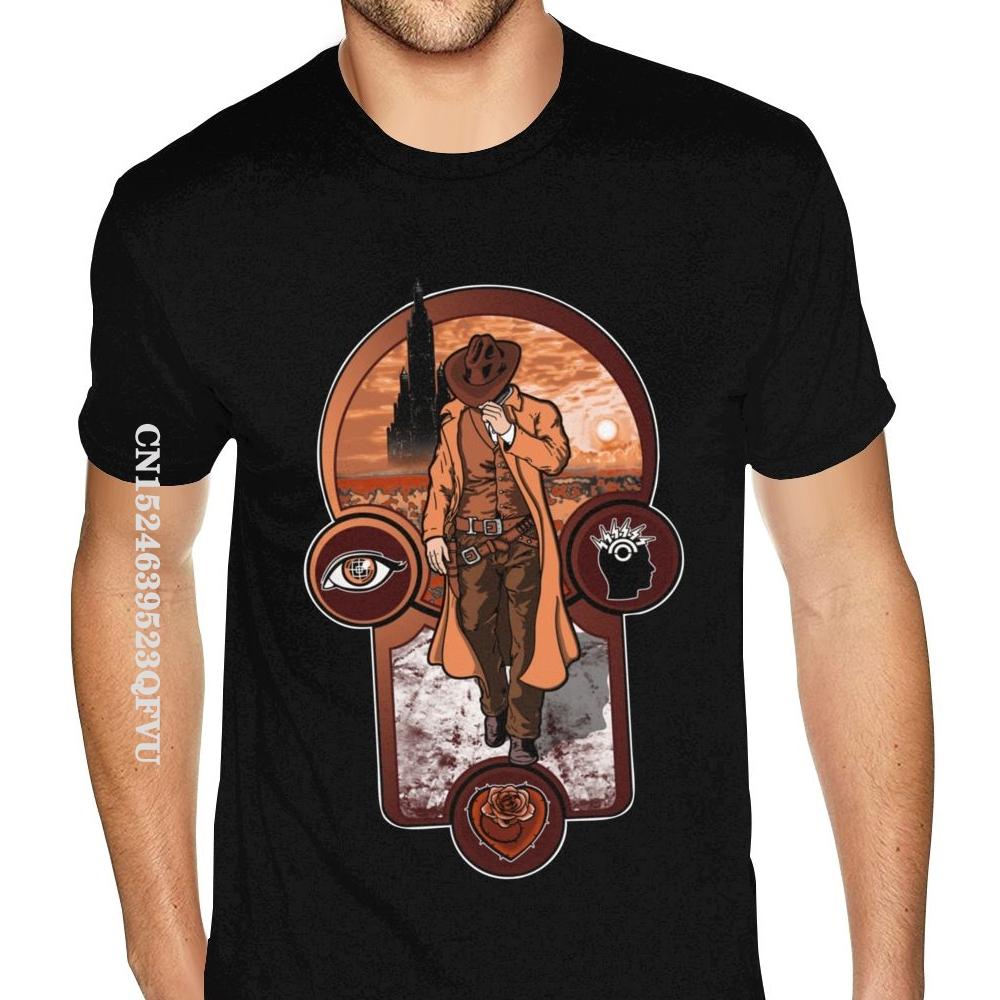 Obyčejné Krédo pistolníka Temná věž Stephen King Trička Nadměrné Anime tričko Muži Bavlna Muži Plus Size Černé tričko