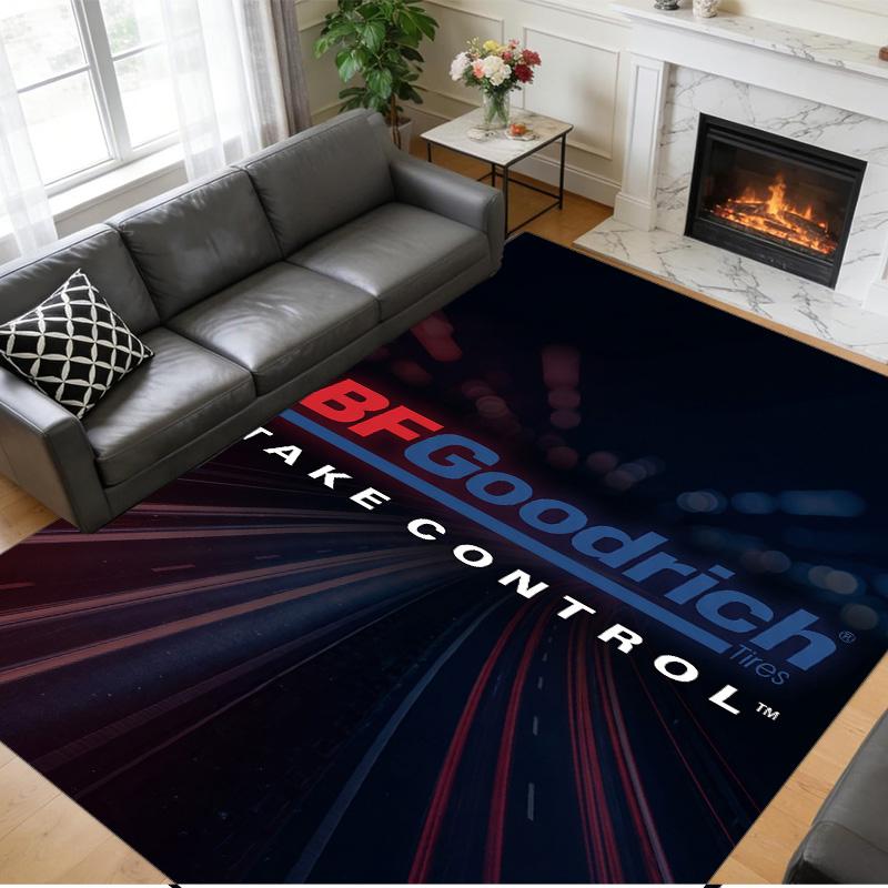 BFGoodrich Print Crystal Velvet Plush Rug Wear?Resistant Anti?Slip Floor Mat For Indoor Household Decoration