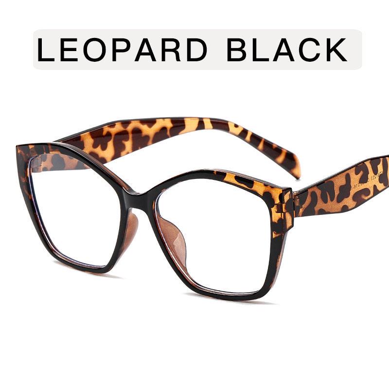 Women's Cat Eye Anti-Blue Light Presbyopia Glasses - Color Blocking, High Definition, Large Frame, Fashionable European & American Style.