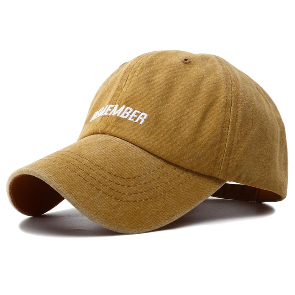 Fashion Letter Embroidery Washed Cotton Baseball Cap Retro Vintage Snapback Hat Adjustable Outdoor Sunscreen Hats for Women Men