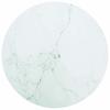 Vidaxl Tablero de Mesa, Blanco, 50X0,8 Cm, Vidrio con Patrón de Mármol