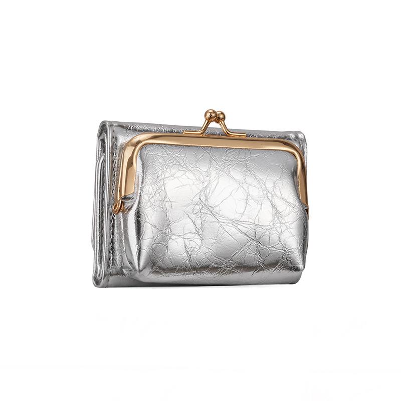 Clip Coin Purse for Women New Style Small Wallet Clutch Credit Card Holder Zipper Pocket Multifunctional Travel Storage Pouch