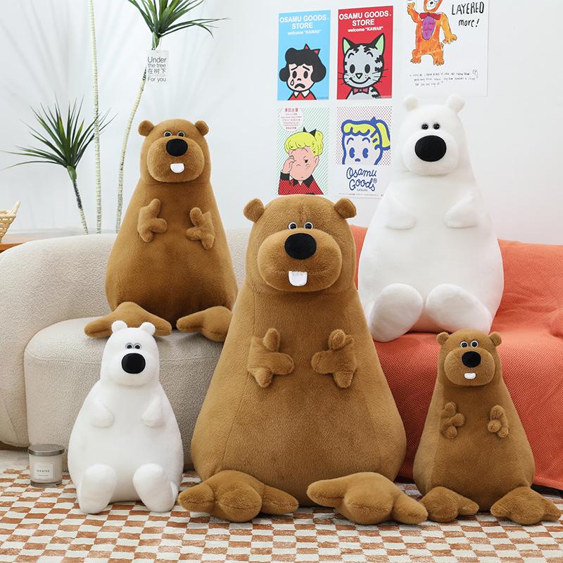 Svišť Panenka Bílý Medvěd Plyšová Hračka Polštář Panenka Spící Den Dětí Dárek