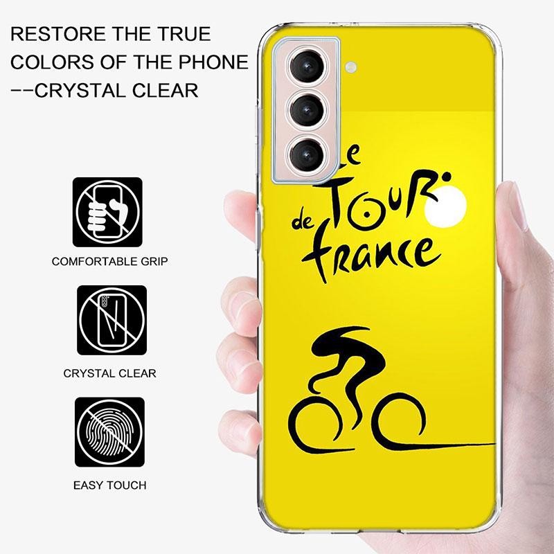 T-Tour De France Bicycle Phone Case For Samsung A16 A26 A36 A56 A17 A15 A25 A35 A55 A14 A24 A34 A54 A04S A05S Galaxy Note 20 10