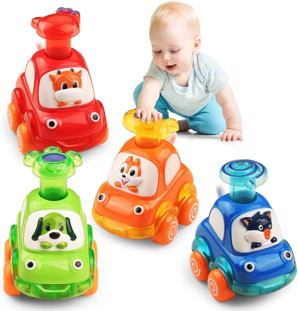 Fun forest animal pressure car cartoon inertial car sliding toy model car