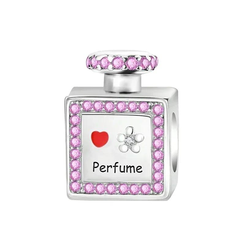 Copper Crown Pink Perfume Charm Bead Charms Bead Charms Compatible With Diy Bracelets Necklaces Making Gift Of High Quality Jewellery