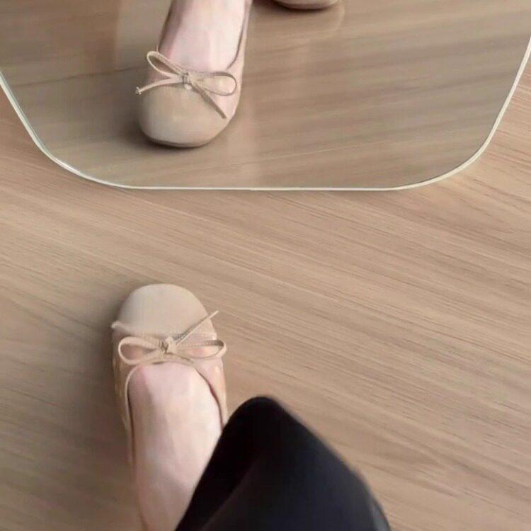 Retro Style High-heel Low-cut Women's Shoes with Breathable Soft Soles