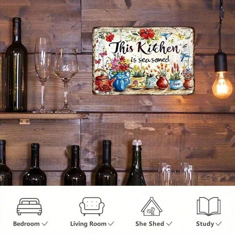 Vintage Love Metal Poster Wall Art Kitchen Sign Home Decor