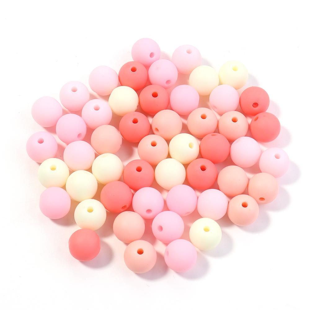 6/8/10/12/14mm Mix Colored Matte Acrylic Spacer Beads Loose Jewelry Round Beads For Making Bracelet Necklace Earring DIY Jewelry