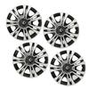 4Pcs Hub Cap Black Silver Easy Installation Protective Wheel Hub Cap Cover for Cars Trucks Vans 13 Inches Steel Wheel