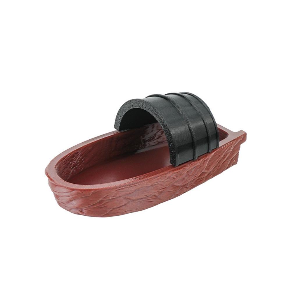 Floating Pond Decoration PETG Handmade Floating Boat New Fisherman Boat Model Fish Tank A чёрный
