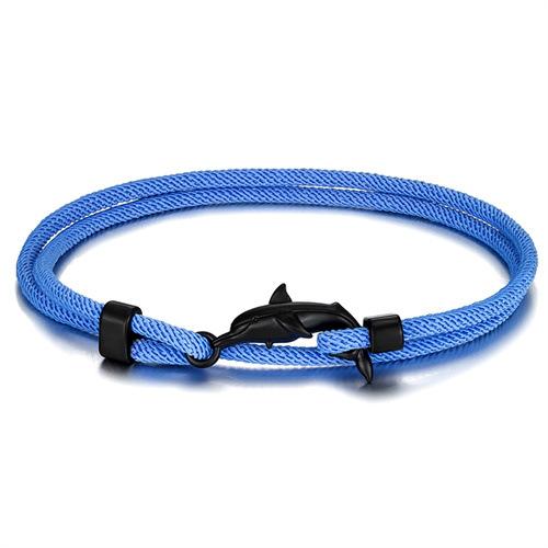 Black Cute Little Dolphin Hand Rope Small Fresh Animal Color Multi-Layer Adjustable Men'S And Women'S Bracelets