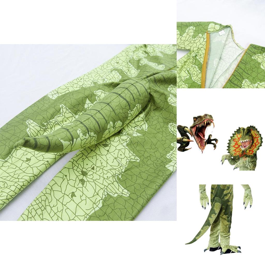 Jurassic Park Triceratop Dinosaur Cosplay Costume Halloween Party Outfit For Kids
