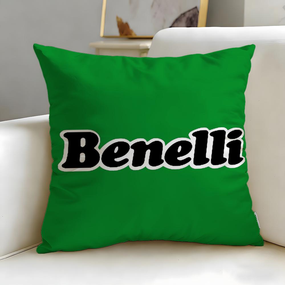 classic motorcycle brand Benelli Cushion Cover Soft EasyWash Pillow Case Versatile for Couch Bed Travel and Office