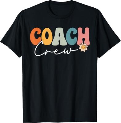 T-shirt unisexe Coach Crew Team Retro Groovy Vintage Cadeau pour la rentrée scolaire