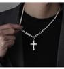 Equator Cross Necklace Men's Tide Hip Hop Premium Tide Brand Versatile Pendant Niche Design Accessories