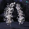 Beaded Bridal Headband Zinc Zinc Alloy Leaf Bridal Tiara Hair Vine Premium Women Hair Jewelry  Bridesmaids