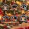 Star Shape Nativity Scene Felt Pendant Home Decor Christmas Tree Ornament Christmas