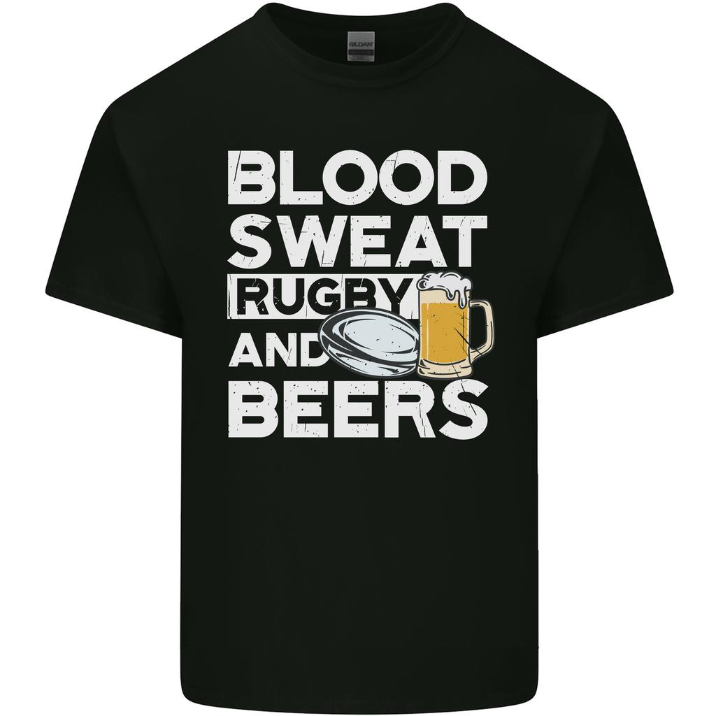 Blood Sweat Rugby and Beers Funny Unisexs Light Cotton TShirt
