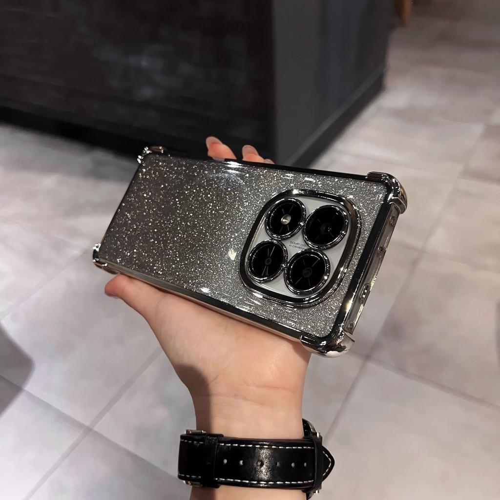 Applicable To Redmi Note11pro Series Glitter Mobile Phone Case, Electroplated Anti-drop Case, Mobile Phone Case with Lens Film