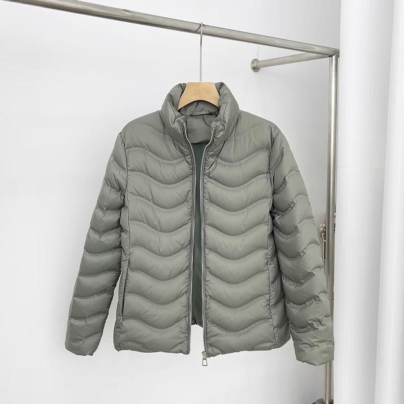Autumn and winter white duck down temperament light down jacket women's short winter fashion jacket women's pressure glue stand-up collar