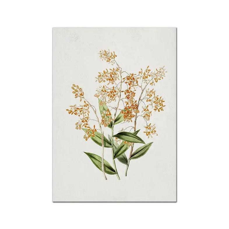 

Винтажная европейская галерея Настенная печать Ретро Цветочный эскиз Искусство Холст Картина ПостерыКартина Нейтральный французский деревенский домашний декор 21x30cm No Framed