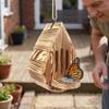 Rustic Wood Butterfly Bee House Teardrop Shaped Butterfly Habitat Shelter  Patio Decor