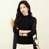 Genuine Brand Women's Autumn/Winter Wool Knit Top - Slim, Skin-Friendly, Versatile, Hollowed Design