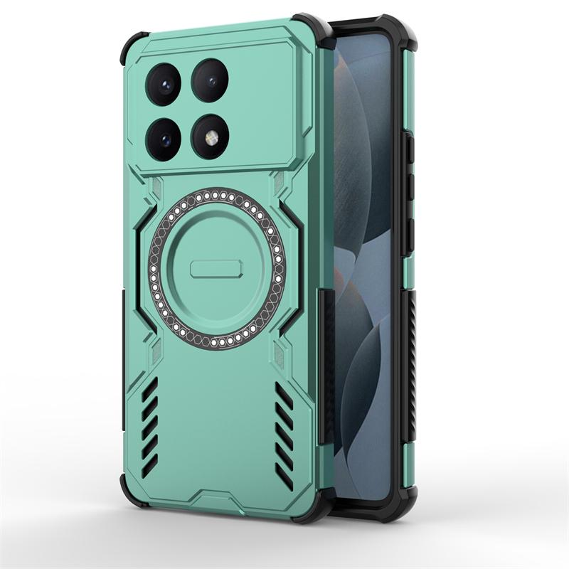 Armor Case For Xiaomi Poco X6 Pro Magnetic Adsorption Wireless Charge Cover Poco X6 F6 F7 Pro F7 Ultra Case For Poco X6 Pro Case