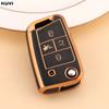 4 Buttons New TPU Car Key Case Cover Shell For VW Volkswagen Golf 7 MK7 Tiguan MK2 Seat Ateca Leon FR Ibiza Skoda Octavia Kodiaq