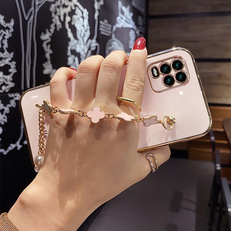 Jewelry Bracelet Plating Phone Case For Huawei Puro 70 P60 P50 P40 P30 Honor 20 50 70 90 100 200 Nova 12 11 10 9 Mate 60 50 40 30 Pro Soft Cover