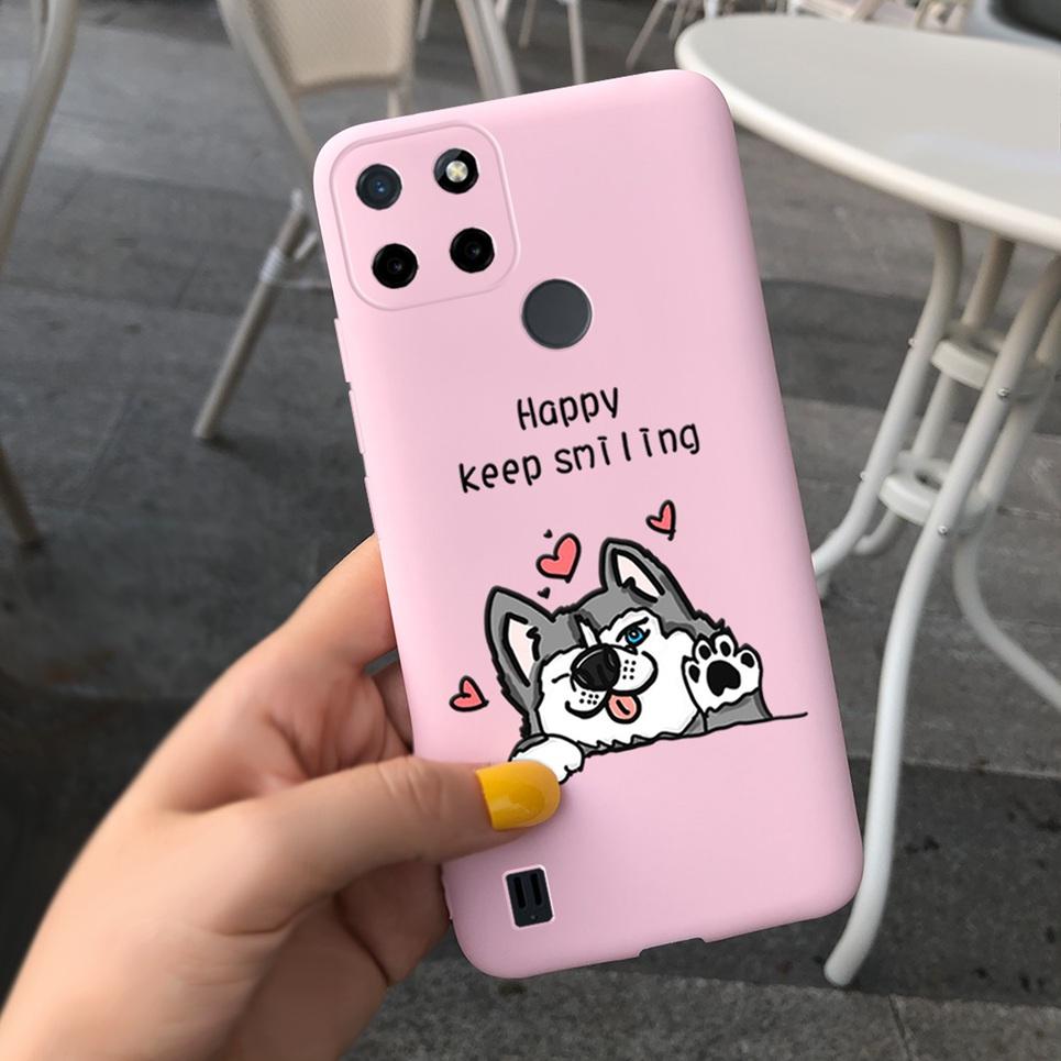 Dragon Cool Black Cases For Realme C25s C25Y Case Cartoon Animals Soft Silicone Matte Bumper On Realme C25Y C 25 Y S Candy Color