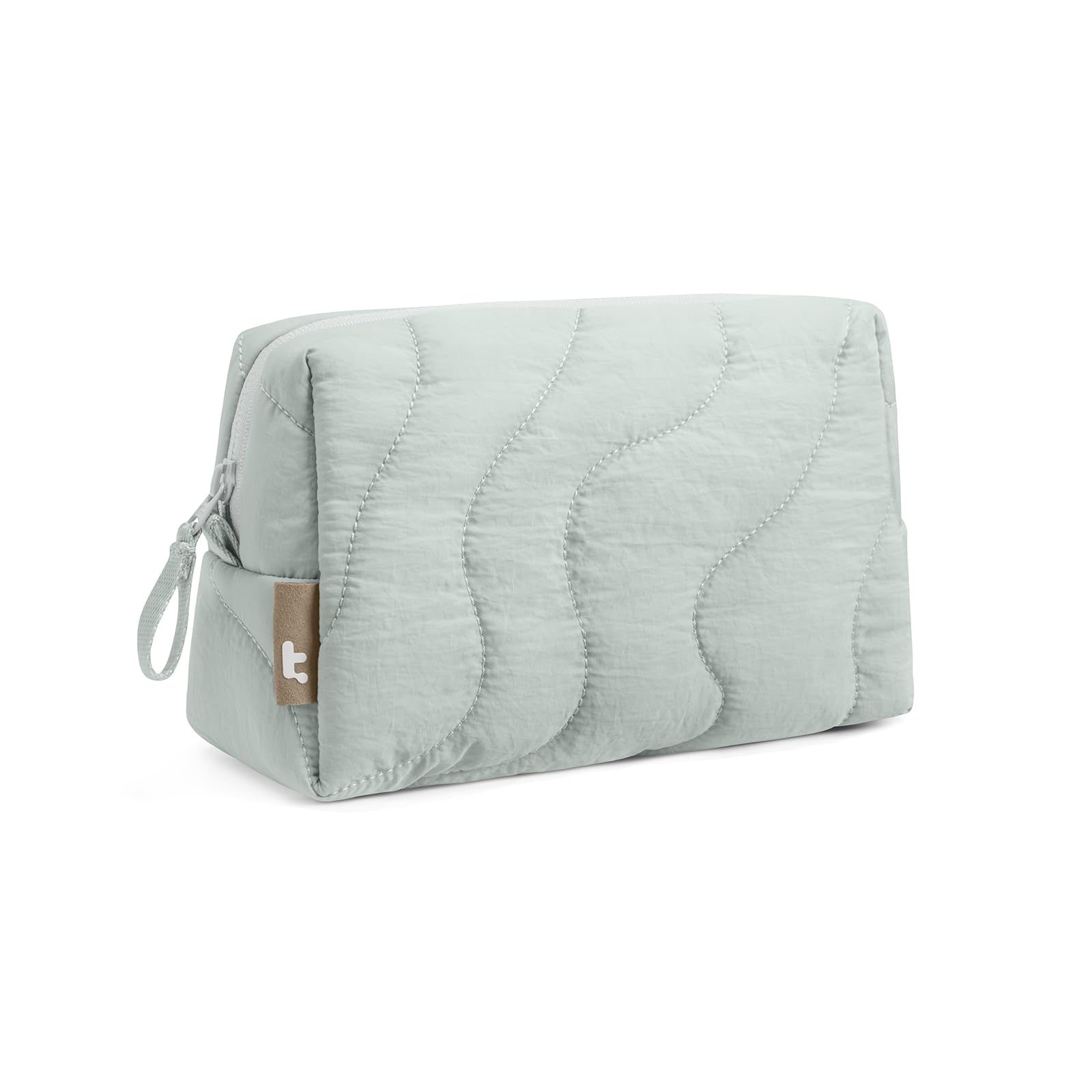 

tomtoc Fluffy Gadget Small Item Travel Lightweight Quilted Soft and Cute for Cosmetic Makeup Gadget Travel Convenient Lakeside Pouch, Storage, Pouch,